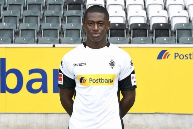 Fußball, GER, 1.BL, Porträttermin 2017 2018, VfL Borussia Mönchengladbach, Mamadou Doucoure (Gladbach). Einzelbild, Portrait, Porträt.