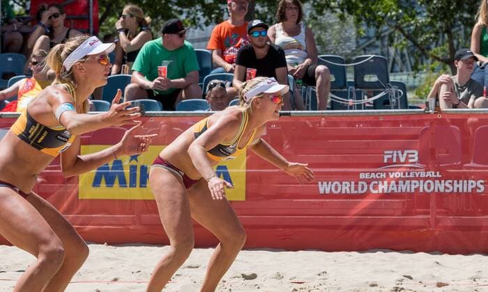FIVB Beach volleyball Beachvolleyball World Championships Vienna 2017 am 28.07.2017 Margareta KOZUCH, Karla BORGER (GER); FIVB Beach Volleyball World Championships Vienna 2017 am 28.07.2017, Donauinsel Wien (Oesterreich). xPWx