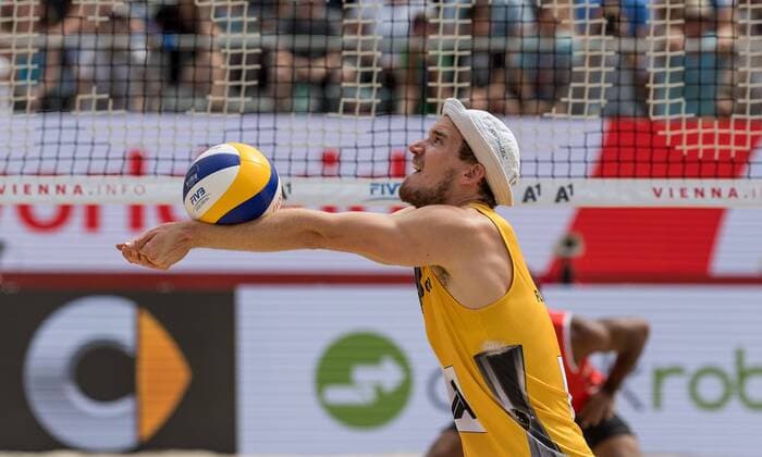 FIVB Beach volleyball Beachvolleyball World Championships Vienna 2017 am 28.07.2017 Lars FLUEGGEN (GER); FIVB Beach Volleyball World Championships Vienna 2017 am 28.07.2017, Donauinsel Wien (Oesterreich). xPWx