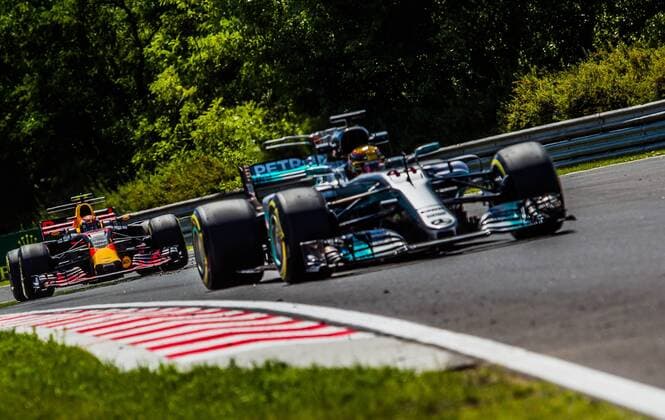 July 28, 2017 - MogyoroD, Hungary - Max Verstappen of Netherland and Red Bull Racing driver goes during the free practice session at Pirelli Hungarian Formula 1 Grand Prix on Jul 28, 2017 in Mogyorod, Hungary. F1 Grand Prix of Hungary - Practice  - ZUMAn230 20170728_zaa_n230_211 Copyright: xRobertxSzaniszlox
