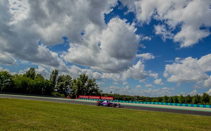 July 28, 2017 - MogyoroD, Hungary - Carlos Sainz of Spain and Toro Rosso driver goes during the free practice session at Pirelli Hungarian Formula 1 Grand Prix on Jul 28, 2017 in Mogyorod, Hungary. F1 Grand Prix of Hungary - Practice  - ZUMAn230 20170728_zaa_n230_221 Copyright: xRobertxSzaniszlox