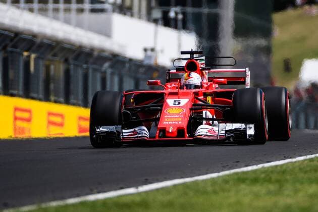 (170729) -- MOGYOROD, July 29, 2017 -- Scuderia Ferrari s German driver Sebastian Vettel competes during the second practice session of the Hungarian F1 Grand Prix at Hungaroring in Mogyorod, Hungary on July 28, 2017. ) (SP)HUNGARY-MOGYOROD-FORMULA ONE-HUNGARIAN GRAND PRIX-PRACTICE JurexMakovec 