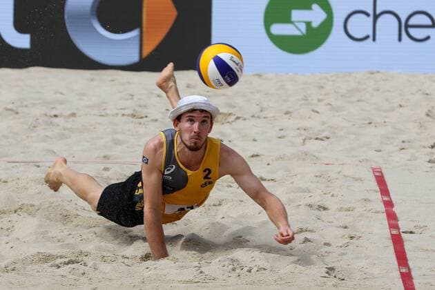Beach volleyball Beachvolleyball - FIVB World Championships 2017 VIENNA,AUSTRIA,28.JUL.17 - BEACH VOLLEYBALL - FIVB World Championships, men. Image shows Lars Flueggen (GER). GEPAxpictures xMaticxKlansek
