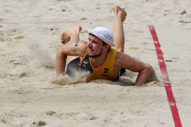 Beach volleyball Beachvolleyball - FIVB World Championships 2017 VIENNA,AUSTRIA,28.JUL.17 - BEACH VOLLEYBALL - FIVB World Championships, men. Image shows Lars Flueggen (GER). GEPAxpictures xMaticxKlansek