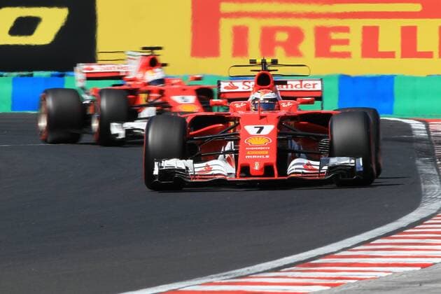 July 29th 2017, Hungaroring, Mogyor& xf3;d, Hungary; Formula One Grand Prix of Hungary, qualification sessions; Kimi Raikkonen - Scuderia Ferrari SF70H takes 2nd on pole behind Vettel xOctanex  ActionPlus11907127