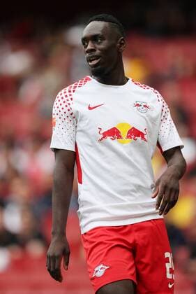 RB Leipzig s Jean-Kevin Augustin in action during the pre season match at the Emirates Stadium, London. Picture date 29th July 2017. Picture credit should read: David Klein Sportimage EDITORIAL USE ONLY. No use with unauthorised audio, video, data, fixture lists, club league logos or live services. Online in-match use limited to 120 images, no video emulation. No use in betting, games or single club league player publications.
