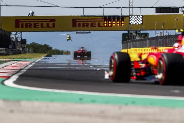 Motorsports: FIA Formula One World Championship WM Weltmeisterschaft 2017, Grand Prix of Hungary, 5 Sebastian Vettel (GER, Scuderia Ferrari), 7 Kimi Raikkonen (FIN, Scuderia Ferrari), Budapest Hungary xHOCHxZWEIx