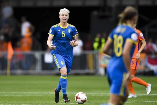 Fußball, Frauen EM, Niederlande - Schweden 170729 Sveriges Nilla Fischer i kvartsfinalen mellan Holland och Sverige under dag 14 av fotbolls-EM den 29 juli 2017 i Doetinchem.  Copyright: CARLxSANDIN BB170729CS048