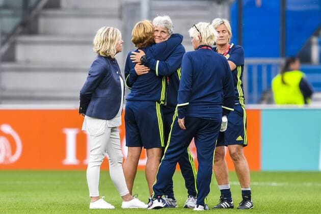 Fußball, Frauen EM, Niederlande - Schweden 2:0 170729 Sveriges förbundskapten Pia Sundhage efter kvartsfinalen mellan Holland och Sverige under dag 14 av fotbolls-EM den 29 juli 2017 i Doetinchem.  Copyright: CARLxSANDIN BB170729CS138