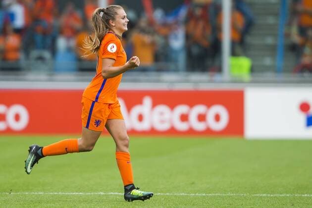 Fußball, Frauen EM, Niederlande - Schweden 2:0 DOETINCHEM - 29-07-2017, EK Vrouwenvoetbal 2017, Women s Euro 2017, Stadion De Vijverberg, Kwartfinale, Nederland - Zweden, Uitslag 2-0, Nederland speelster Lieke Martens viert de 1-0 Nederland - Zweden  x1658831x