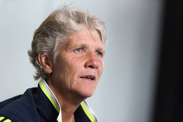 170730 Förbundskapten Pia Sundhage blir intervjuad pa en pressträff med det svenska landslaget under dag 15 av fotbolls-EM den 30 juli 2017 i Arnhem.  Copyright: CARLxSANDIN BB170730CS019