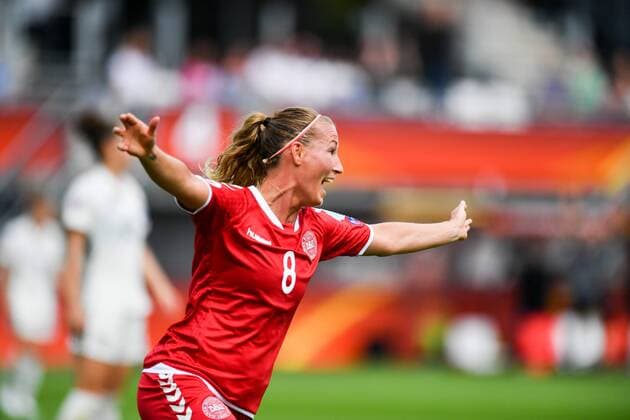Jubel, Freuen, celebrate, happy, cheer , Goal Celebration Theresa Nielsen (Dänemark) (8) 1:2 Arme ausgestreckt, Fussball, UEFA Women s EURO 2017, Viertelfinale, Deutschland - Dänemark, xmkx