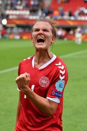 Jubel, Freuen, celebrate, happy, cheer , Celebration Katrine Veje (Daenemark, Denmark) (11) geballte Faust, Fussball, UEFA Women s EURO 2017, Viertelfinale, Deutschland - Dänemark, xmkx