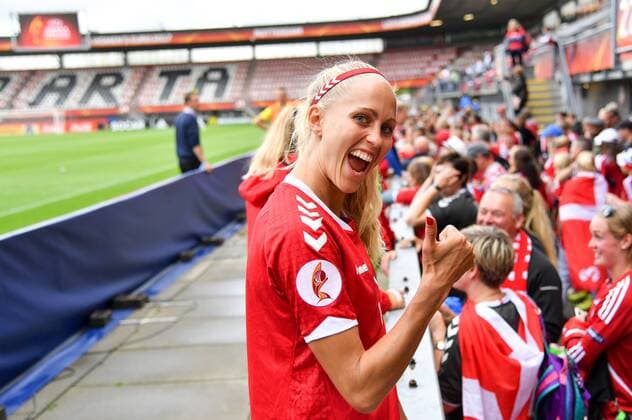 Line Roddik Hansen (Daenemark, Denmark) (2) happy, Fussball, UEFA Women s EURO 2017, Viertelfinale, Deutschland - Dänemark, xmkx
