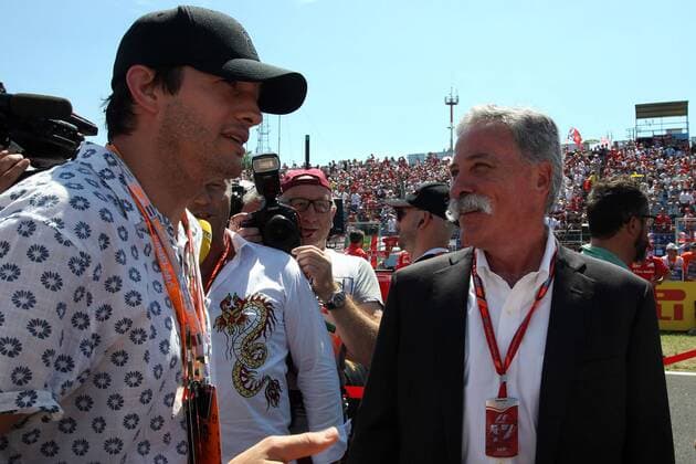Hungarian Grand Prix, Hungaroring 27 - 30 July 2017 30.07.2017 - Race, Ashton Kutcher (USA) Actor and Chase Carey (USA) Formula One Group Chairman 