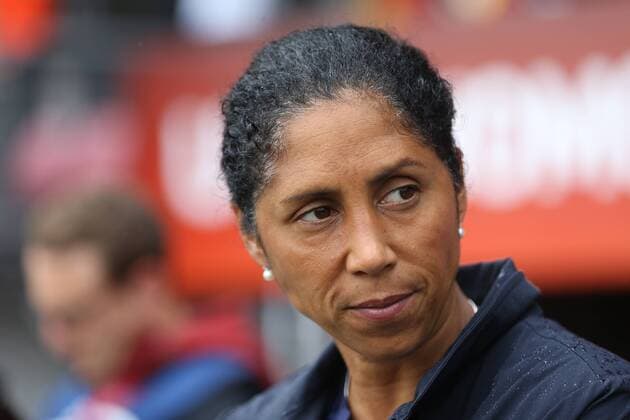 coach Steffi Jones of Germany women during the UEFA WEURO 2017 quarter finale match between Germany and Denmark at the Sparta stadium Het Kasteel on July 30, 2017 in Rotterdam, The Netherlands Women: Germany v Denmark UEFA WEURO 2017 2017 2018 xVIxVIxImagesx xTomxBodexMultimediaxIVx 8349852