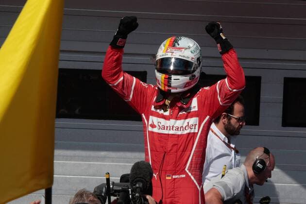 FORMULA 1 - Hungarian GP BUDAPEST,HUNGARY,30.JUL.17 - MOTORSPORTS, FORMULA 1 - Grand Prix of Hungary, Hungaroring. Image shows the rejoicing of Sebastian Vettel (GER Ferrari). GEPAxpictures xFritzxMueller