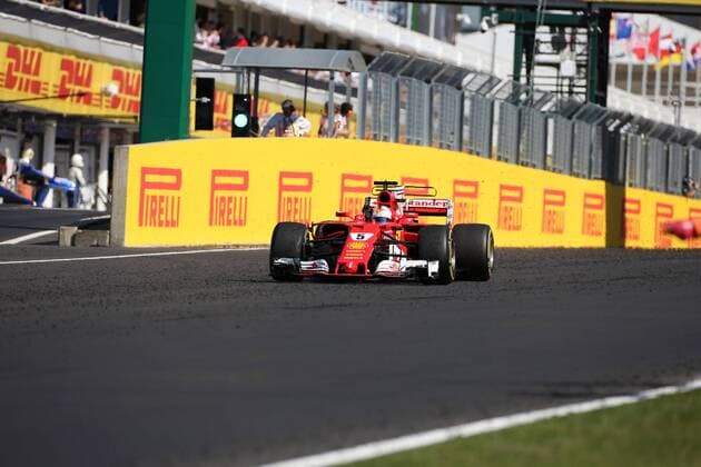 Hungarian Grand Prix, Hungaroring 27 - 30 July 2017 30.07.2017 - Race, Sebastian Vettel (GER) Scuderia Ferrari SF70H waves to the fans 