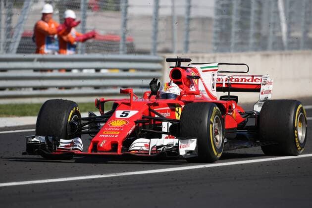 Hungarian Grand Prix, Hungaroring 27 - 30 July 2017 30.07.2017 - Race, Sebastian Vettel (GER) Scuderia Ferrari SF70H race winner 