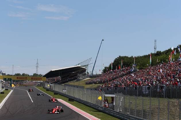 Hungarian Grand Prix, Hungaroring 27 - 30 July 2017 Sebastian Vettel (GER) Scuderia Ferrari SF70H leads Kimi Raikkonen (FIN) Scuderia Ferrari SF70H 30.07.2017 - Race, 