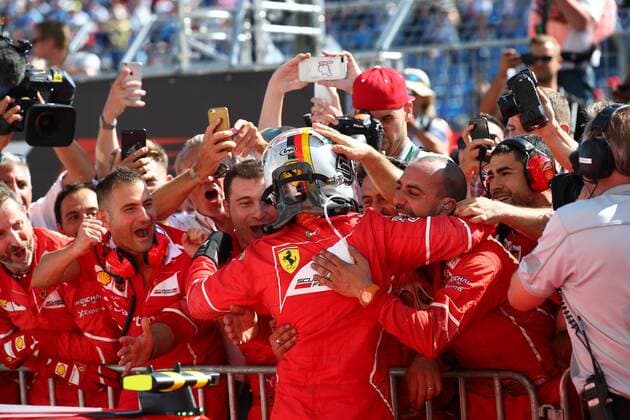 Hungarian Grand Prix, Hungaroring 27 - 30 July 2017 30.07.2017 - Race, Sebastian Vettel (GER) Scuderia Ferrari SF70H race winner 