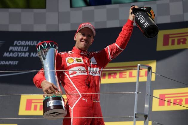 Hungarian Grand Prix, Hungaroring 27 - 30 July 2017 30.07.2017 - Race, Sebastian Vettel (GER) Scuderia Ferrari SF70H race winner 