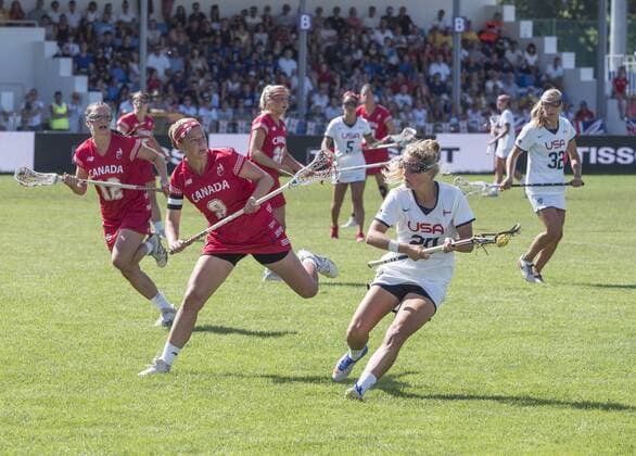 The World Games in Wroclaw The World Games, an international multi event is hold on July 20 in Wroclaw, Poland. In the picture: Lacrosse Final match USA vs Canada  EN_01269647_0528