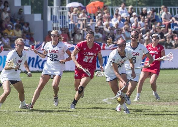 The World Games in Wroclaw The World Games, an international multi event is hold on July 20 in Wroclaw, Poland. In the picture: Lacrosse Final match USA vs Canada  EN_01269647_0537