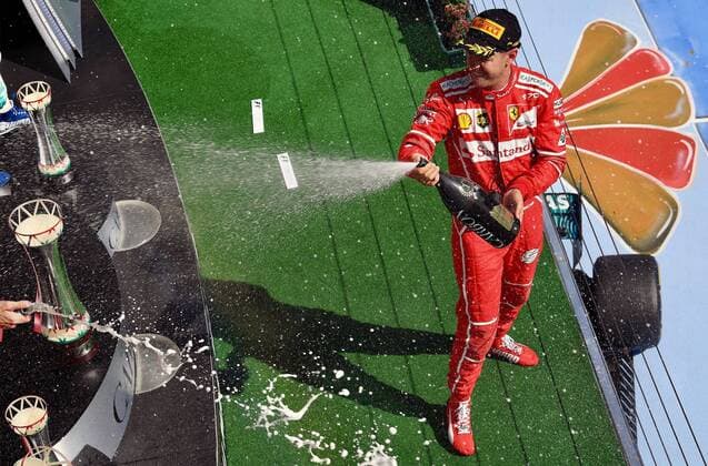 Sebastian Vettel (GER 5), Scuderia Ferrari, Grosser Preis von Ungarn 2017,Podium, Motorsport, Formel 1, 30.07.2017, Budapest Copyright: xAndre Eibner-Pressefotox EP_JAE