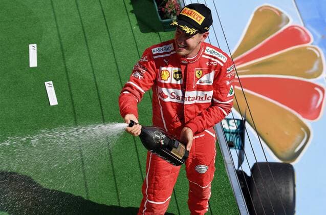 Sebastian Vettel (GER 5), Scuderia Ferrari, Grosser Preis von Ungarn 2017,Podium, Motorsport, Formel 1, 30.07.2017, Budapest Copyright: xAndre Eibner-Pressefotox EP_JAE