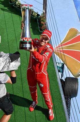 Sebastian Vettel (GER 5), Scuderia Ferrari, Grosser Preis von Ungarn 2017,Podium, Motorsport, Formel 1, 30.07.2017, Budapest Copyright: xAndre Eibner-Pressefotox EP_JAE