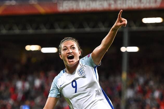 England v France UEFA Women s Euros 2017 Jodie Taylor of England celebrates scoring their first goal to make it England 1 France 0 during the UEFA Women s Euros 2017 quarter-final match at De Adelaarshorst, Deventer Copyright: xKristianxKanex FIL-10465-0052 UK Newspapers OUT