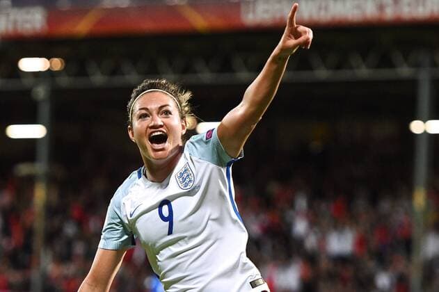 England v France UEFA Women s Euros 2017 Jodie Taylor of England celebrates scoring their first goal to make it England 1 France 0 during the UEFA Women s Euros 2017 quarter-final match at De Adelaarshorst, Deventer Copyright: xKristianxKanex FIL-10465-0053 UK Newspapers OUT