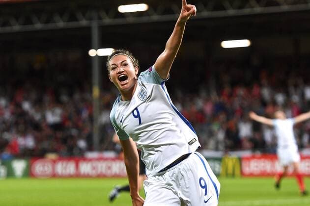 England v France UEFA Women s Euros 2017 Jodie Taylor of England celebrates scoring their first goal to make it England 1 France 0 during the UEFA Women s Euros 2017 quarter-final match at De Adelaarshorst, Deventer Copyright: xKristianxKanex FIL-10465-0057 UK Newspapers OUT