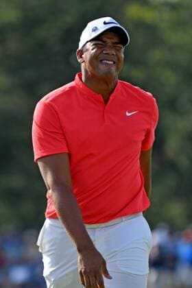 OAKVILLE, ON - JULY 30: Jhonattan Vegas reacts after missing a putt on the final hole of the RBC Canadian Open on July 30, 2017 at Glen Abbey Golf Club in Oakville, ON (Photo by Gerry Angus Icon Sportswire) GOLF: JUL 30 PGA Golf Herren - RBC Canadian Open - Final Round Icon17073006 EDITORIAL USE ONLY
