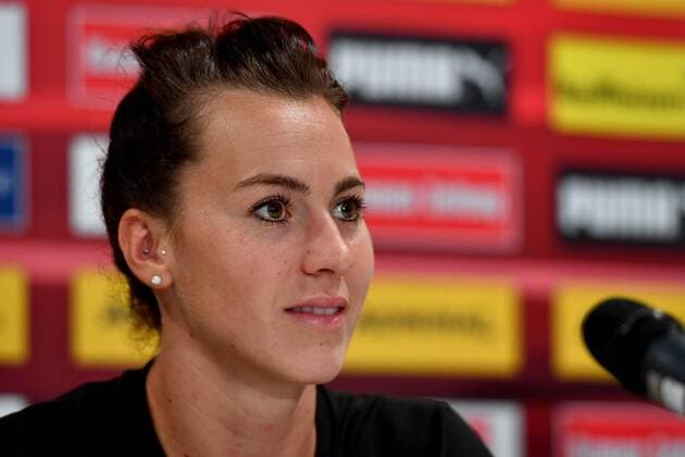 SOCCER - UEFA EURO EM Europameisterschaft Fussball 2017 WAGENINGEN,NETHERLANDS,31.JUL.17 - WOMEN SOCCER - UEFA Women s European Championship EM Europameisterschaft 2017, quarterfinal, Austria vs Spain, press conference PK Pressekonferenz Image shows Viktoria Schnaderbeck (AUT). GEPAxpictures xFlorianxErtl