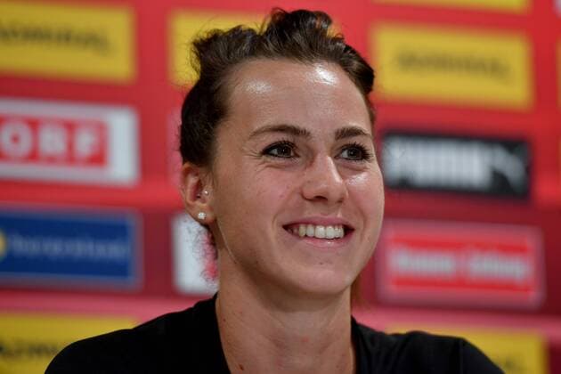SOCCER - UEFA EURO EM Europameisterschaft Fussball 2017 WAGENINGEN,NETHERLANDS,31.JUL.17 - WOMEN SOCCER - UEFA Women s European Championship EM Europameisterschaft 2017, quarterfinal, Austria vs Spain, press conference PK Pressekonferenz Image shows Viktoria Schnaderbeck (AUT). GEPAxpictures xFlorianxErtl