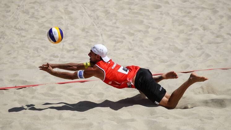 Beach volleyball Beachvolleyball - FIVB World Championships 2017 VIENNA,AUSTRIA,31.JUL.17 - BEACH VOLLEYBALL - FIVB World Championships, men. Image shows Thomas Kunert (AUT). GEPAxpictures xMaticxKlansek