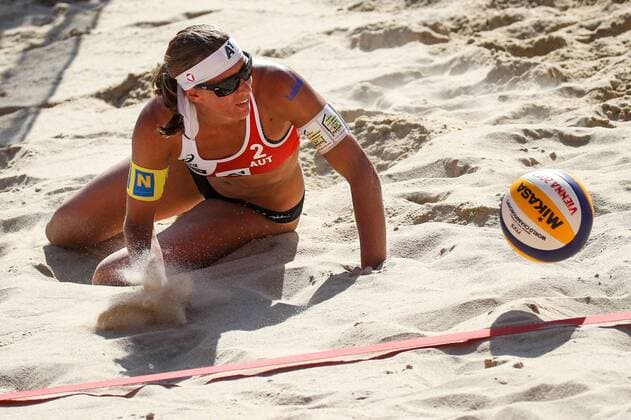 Beach volleyball Beachvolleyball - FIVB World Championships 2017 VIENNA,AUSTRIA,31.JUL.17 - BEACH VOLLEYBALL - FIVB World Championships, ladies. Image shows Katharina Schuetzenhoefer (AUT). GEPAxpictures xMaticxKlansek