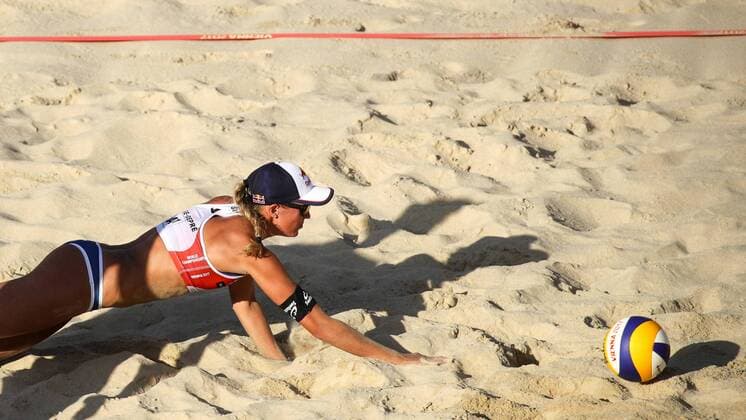 Beach volleyball Beachvolleyball - FIVB World Championships 2017 VIENNA,AUSTRIA,31.JUL.17 - BEACH VOLLEYBALL - FIVB World Championships, men. Image shows Anouk Verge-Depre (SUI). GEPAxpictures xMaticxKlansek