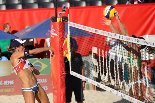 Beach volleyball Beachvolleyball - FIVB World Championships 2017 VIENNA,AUSTRIA,31.JUL.17 - BEACH VOLLEYBALL - FIVB World Championships, ladeis. Image shows Anouk Verge-Depre (SUI). GEPAxpictures xMaticxKlansek