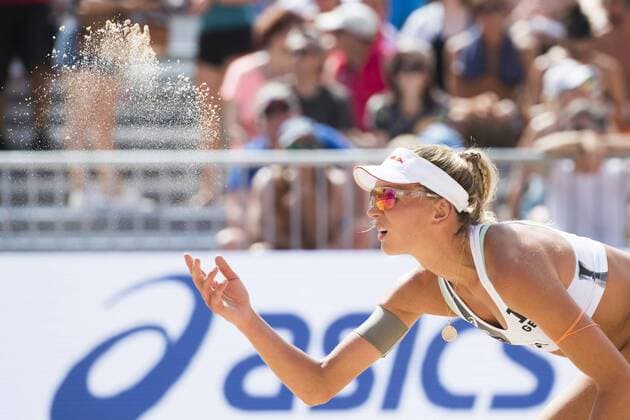 Bilder des Tages - SPORT VIENNA, AUSTRIA - JULY 31: Margareta Kozuch of Germany seen during Day 4 of the FIVB Beach volleyball Beachvolleyball World Championships 2017 on July 31, 2017 in Vienna, Austria. (Photo by Malte Christians Hoch Zwei) Vienna Austria xHOCHxZWEIx