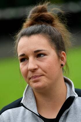 SOCCER - UEFA EURO EM Europameisterschaft Fussball 2017 WAGENINGEN,NETHERLANDS,01.AUG.17 - WOMEN SOCCER - UEFA Women s European Championship EM Europameisterschaft 2017, semifinal, Denmark vs Austria, preview, mixed zone team AUT. Image shows Barbara Dunst (AUT). GEPAxpictures xFlorianxErtl