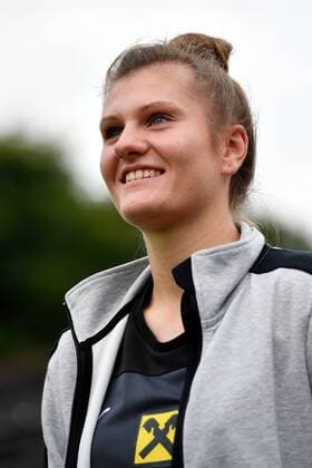 SOCCER - UEFA EURO EM Europameisterschaft Fussball 2017 WAGENINGEN,NETHERLANDS,01.AUG.17 - WOMEN SOCCER - UEFA Women s European Championship EM Europameisterschaft 2017, semifinal, Denmark vs Austria, preview, mixed zone team AUT. Image shows Viktoria Pinther (AUT). GEPAxpictures xFlorianxErtl