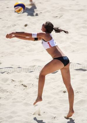 Beach volleyball Beachvolleyball - FIVB World Championships 2017 VIENNA,AUSTRIA,01.AUG.17 - BEACH VOLLEYBALL - FIVB World Championships. Image shows Teresa Strauss (AUT). GEPAxpictures xChristianxWalgram