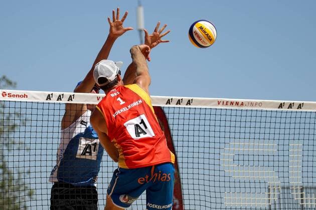 Beach volleyball Beachvolleyball - FIVB World Championships 2017 VIENNA,AUSTRIA,01.AUG.17 - BEACH VOLLEYBALL - FIVB World Championships, men. Image shows Dries Koekelkoren (BEL). GEPAxpictures xMaticxKlansek