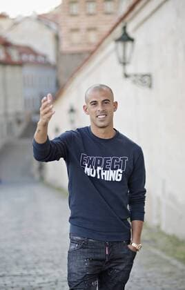 Israeli soccer player Tal Ben Chaim poses in front of Prague s Castle, Czech Republic, on Monday, July 3rd, 2017. Tal Ben Chaim, Maccabi Tel Aviv striker, joins Sparta Prague for four seasons. Ben Chaim arrives on a deal reported to be worth 2.9 million euros, making him the most expensive transfer in the history of the Czech league. (CTKxPhoto RenexFluger) CTKPhotoF201708020684801 