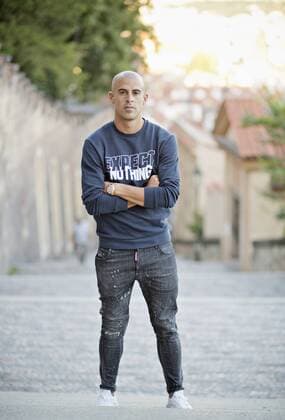 Israeli soccer player Tal Ben Chaim poses in front of Prague s Castle, Czech Republic, on Monday, July 3rd, 2017. Tal Ben Chaim, Maccabi Tel Aviv striker, joins Sparta Prague for four seasons. Ben Chaim arrives on a deal reported to be worth 2.9 million euros, making him the most expensive transfer in the history of the Czech league. (CTKxPhoto RenexFluger) CTKPhotoF201708020685401 