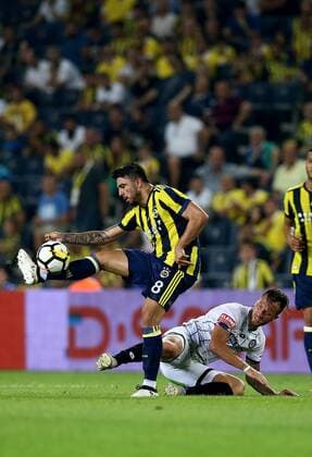 SOCCER - UEFA EL quali, Fenerbahce vs Sturm ISTANBUL,TURKEY,03.AUG.17 - SOCCER - UEFA Europa League qualification, Fenerbahce Istanbul vs SK Sturm Graz. Image shows Ozan Tufan (Fenerbahce) and Peter Zulj (Sturm). GEPAxpictures xDanielxGoetzhaber