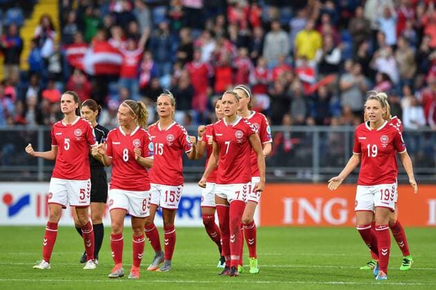 SOCCER - UEFA EURO EM Europameisterschaft Fussball 2017 BREDA,NETHERLANDS,03.AUG.17 - WOMEN SOCCER - UEFA Women s European Championship EM Europameisterschaft 2017, semifinal, Denmark vs Austria. Image shows the rejoicing of DEN. GEPAxpictures xFlorianxErtl